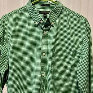 Banana Republic | Green Button-Down Shirt | Slim Flex Fit | Men’s- Tall Large
